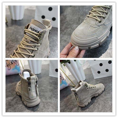 Velúr női csizma magas talppal