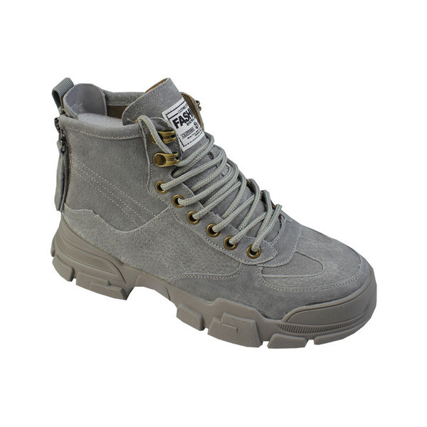 Velúr női csizma magas talppal