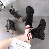 Női alkalmi téli tornacipő durva talppal