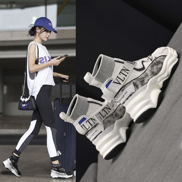 Női hétköznapi téli tornacipő típusú zokni