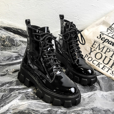 Γυναικείες μοντέρνες έκο δερμάτινες μπότες  - δύο μοντέλα