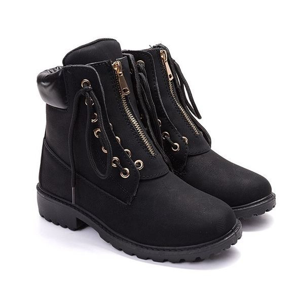 Női velúr csizma cipzárral és fűzővel