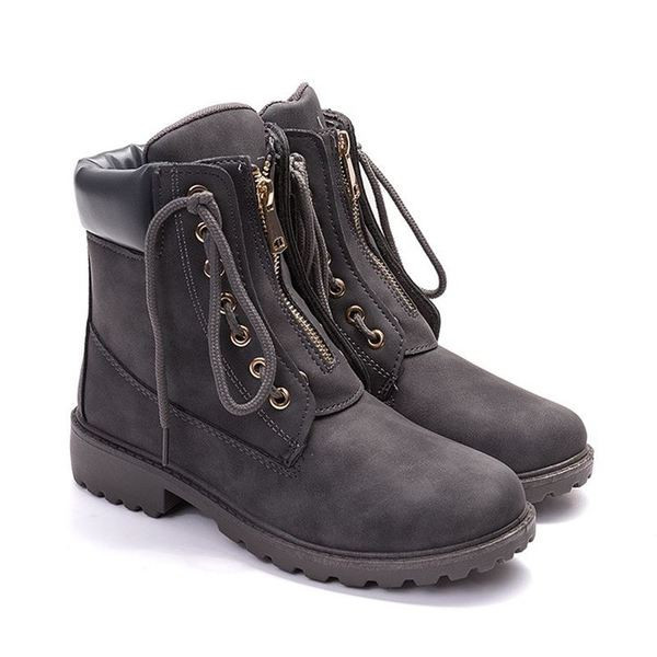 Női velúr csizma cipzárral és fűzővel