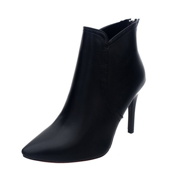 Stiilsed naiste nahast saapad õhukese 7 cm kontsaga