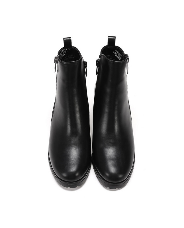 Női öko-bőr csizma cipzárral és rejtett platformmal