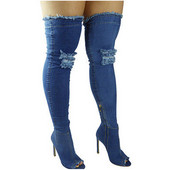 Rebenenud elementidega naiste teksasaabaste uus mudel