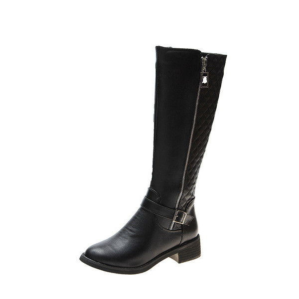 Női téli csizma eko bőrből, cipzárral