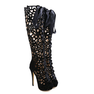 Uus kõrgete kontsadega suviste naiste saapade mudel