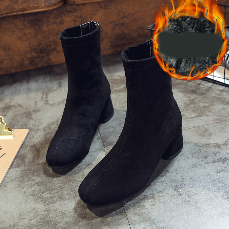 Дамски велурени боти с и без мека подплата 