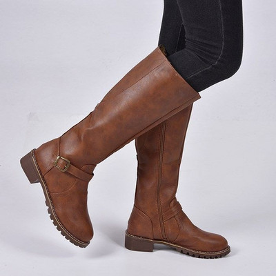 Ženske casual čizme od eko kože sa patentnim zatvaračem