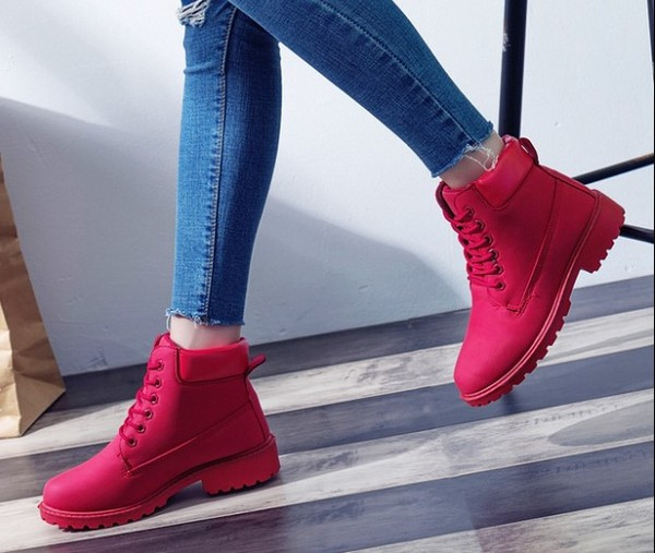 Дамски ежедневни зимни боти от еко кожа