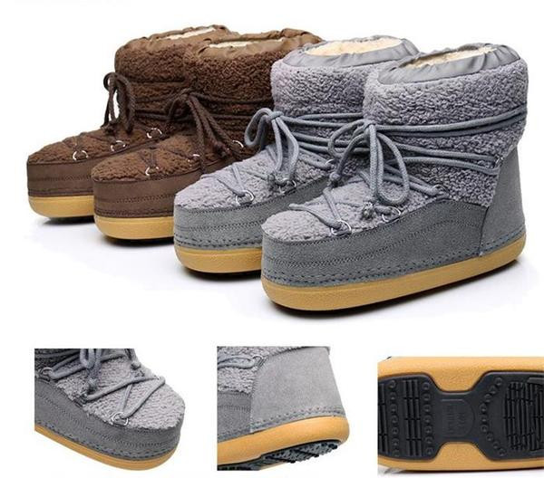 Дамски ежедневни зимни боти с връзки и равна подметка 