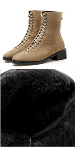 Ежедневни дамски боти с връзки в два модела - с или без подплата