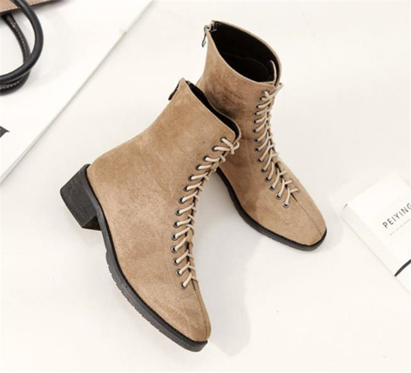 Ежедневни дамски боти с връзки в два модела - с или без подплата