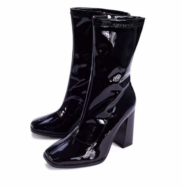 Есенни боти заоблен модел с цип и висок ток