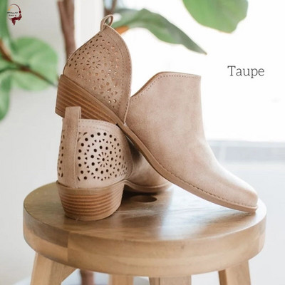 Ежедневни дамски есенни боти от еко кожа