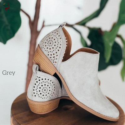 Ежедневни дамски есенни боти от еко кожа