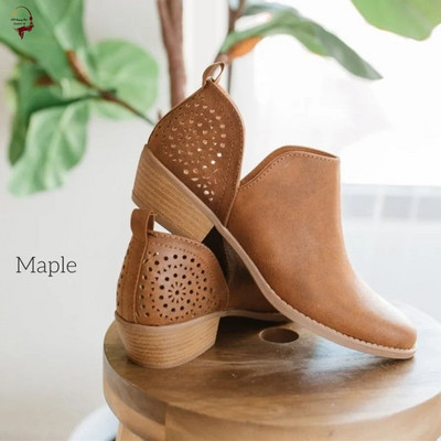 Ежедневни дамски есенни боти от еко кожа