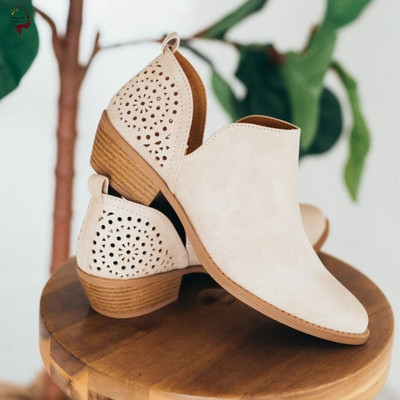 Ежедневни дамски есенни боти от еко кожа