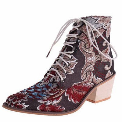 Дамски ежедневни боти с бродерия и връзки