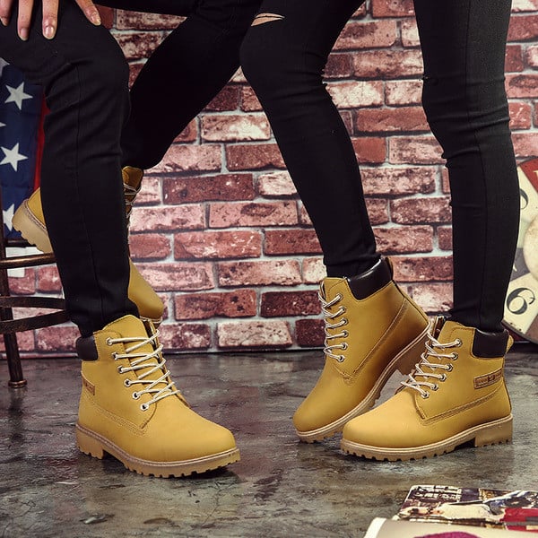 Ежедневни унисекс боти тип кубинки с връзки