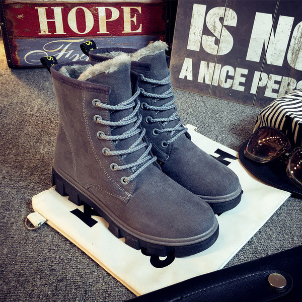Ежедневни зимни боти с топла подплата и връзки