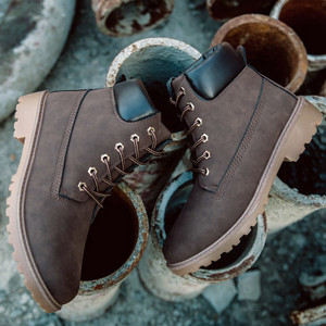 Casual μπότες unisex μοντέλο με επίπεδη σόλα