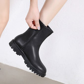 Дамски ежедневни боти от еко кожа с цип