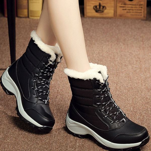 Дамски зимни ботуши тип апрески с топла подплата
