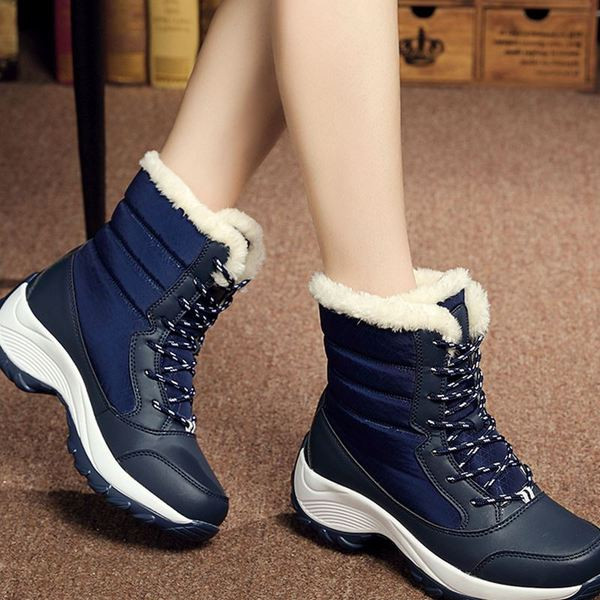 Дамски зимни ботуши тип апрески с топла подплата