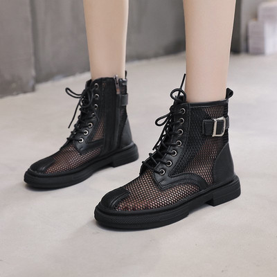 Пролетно- есенни боти от мрежеста материя с връзки