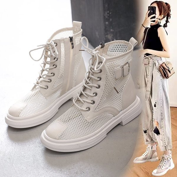 Пролетно- есенни боти от мрежеста материя с връзки