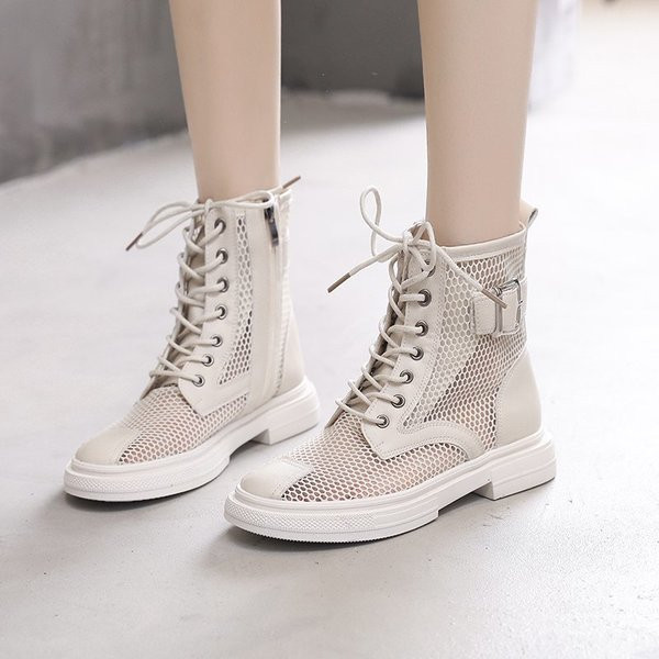 Пролетно- есенни боти от мрежеста материя с връзки