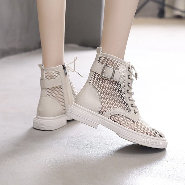 Пролетно- есенни боти от мрежеста материя с връзки