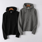 Есенен суичър за мъже с цип и качулка