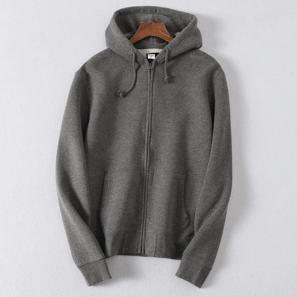 Есенен суичър за мъже с цип и качулка
