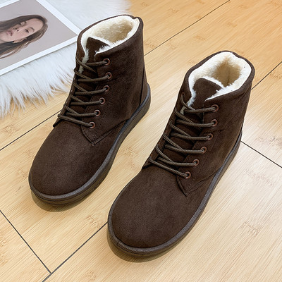 Нов модел дамски боти от еко велур с мека подплата