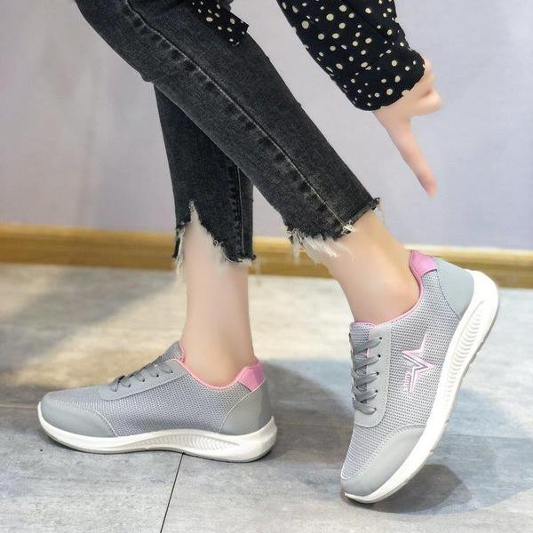 Дамски спортно-ежедневни маратонки с цветни ленти