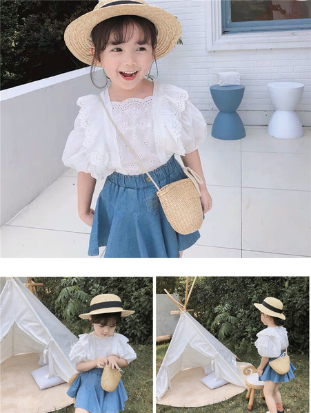 Детска сламена чанта за през рамо