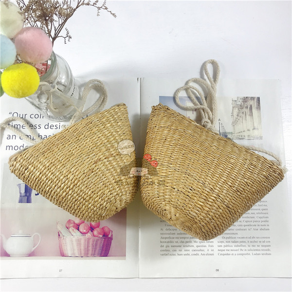 Детска сламена чанта за през рамо