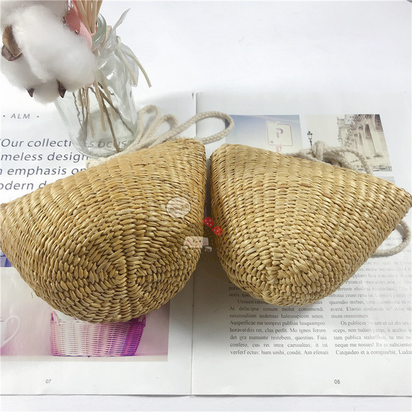 Детска сламена чанта за през рамо