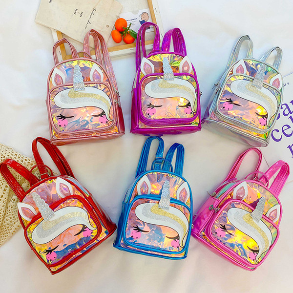 Модерна детска раница за момичета с преден джоб и апликация