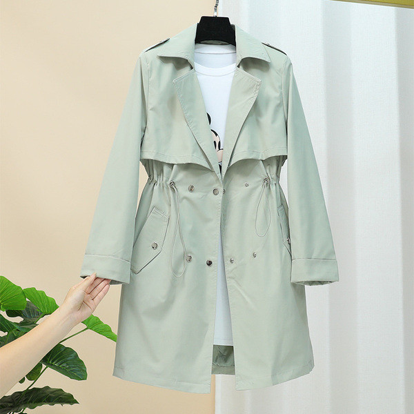 Ежедневно дамско палто с копчета и джобове