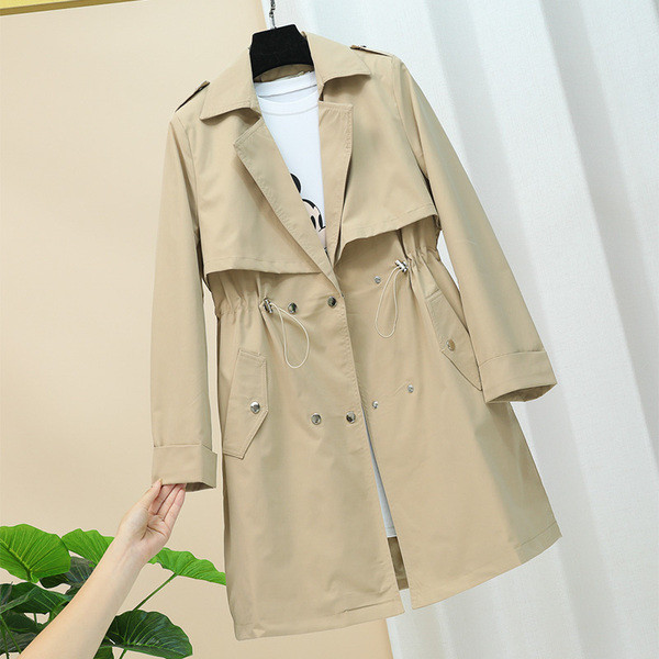 Ежедневно дамско палто с копчета и джобове