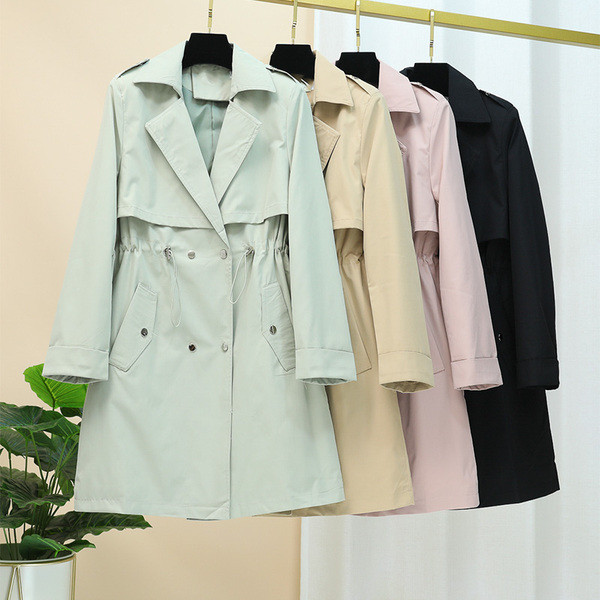 Ежедневно дамско палто с копчета и джобове