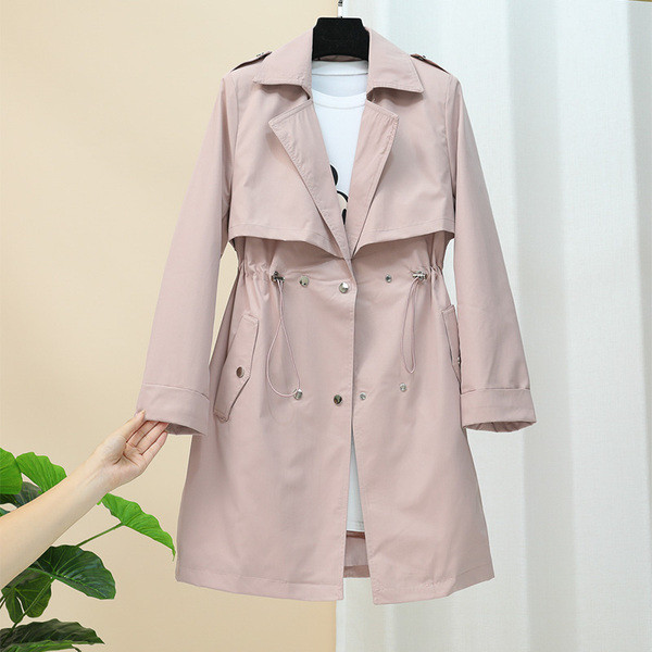 Ежедневно дамско палто с копчета и джобове