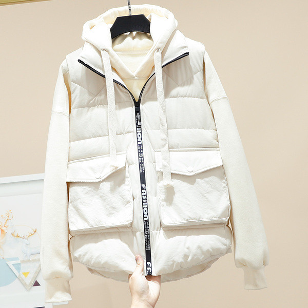 Дамски ежедневен елек с джобове и висока яка