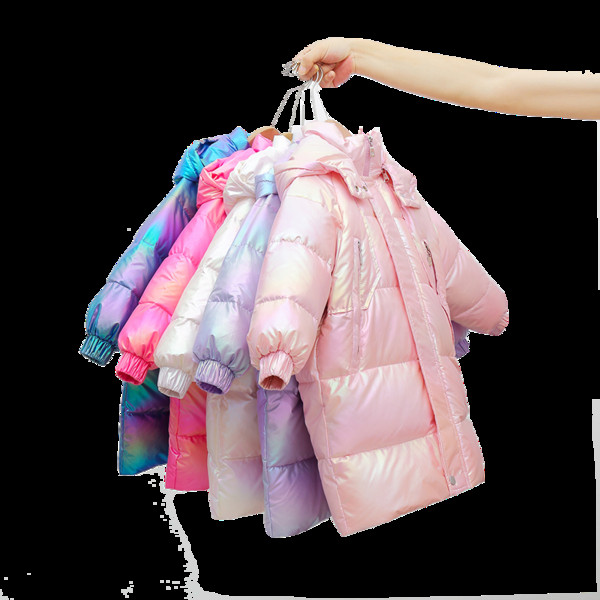 Детско модерно яке за момичета с качулка и джобове