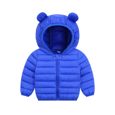 Kapuutsiga ja 3D elementidega talvine laste jope