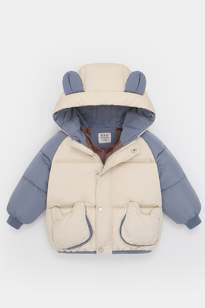 Детско яке за момче и момиче с 3D елемент и качулка